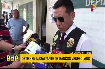 Los Olivos: capturan a ciudadano extranjero que pretendía robar agencia bancaria