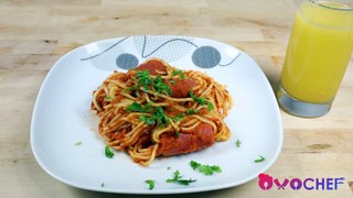 Spaghetti with Hot Dogs Recipe