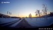 Finnish dashcam shows tranquil winter landscape beyond the Arctic Circle