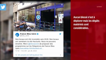 L'incendie des locaux de France Bleu Isère revendiqué par des libertaires