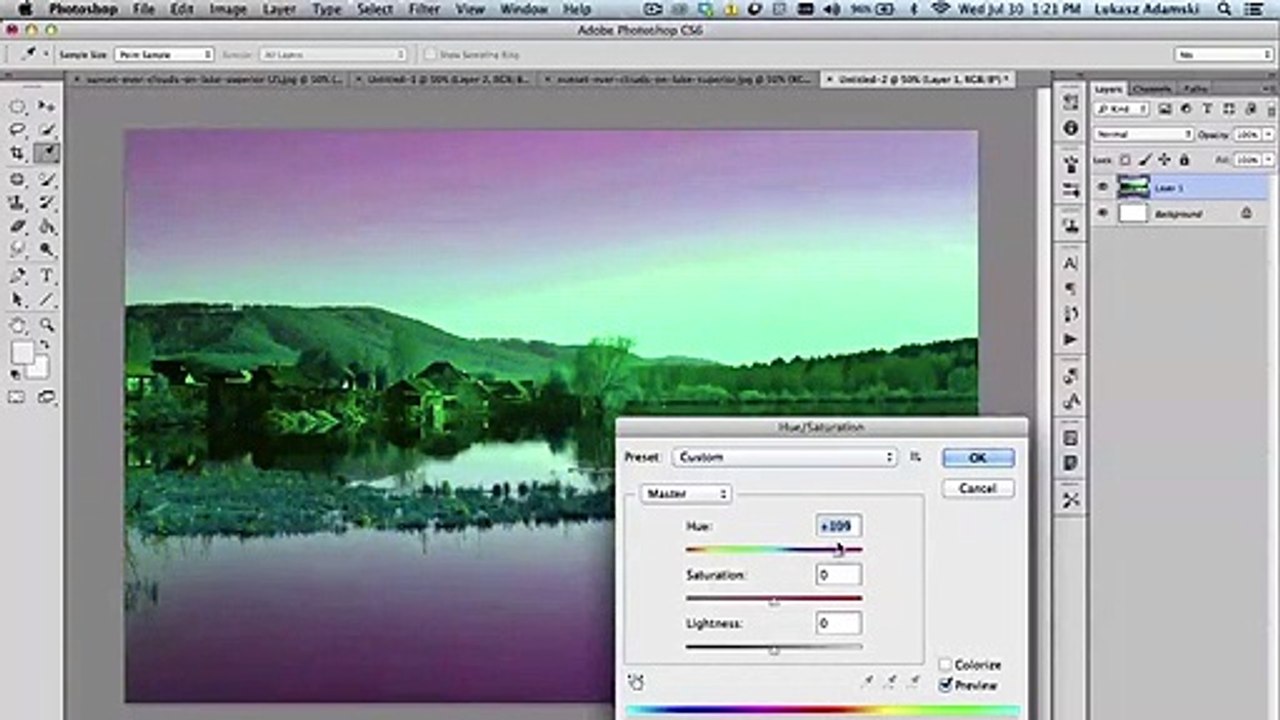 How to change image color in Photoshop?