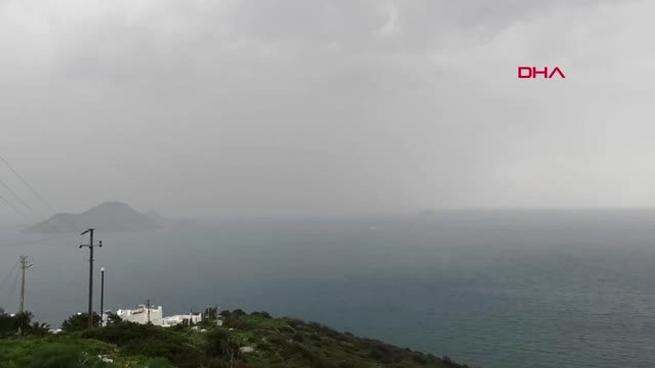 Bodrum'da Rüzgar ve Yağmur Kenti Olumsuz Etkiliyor