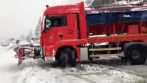 Antalya-Konya Karayolunda Yoğun Kar Yağışı...