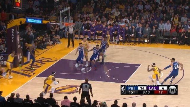 كرة سلّة: ان بي آي: قصة اليوم: ايمبيد يحقق ثنائية مزدوجة ويقود سفينتي سيكسرز للفوز أمام ليكرز