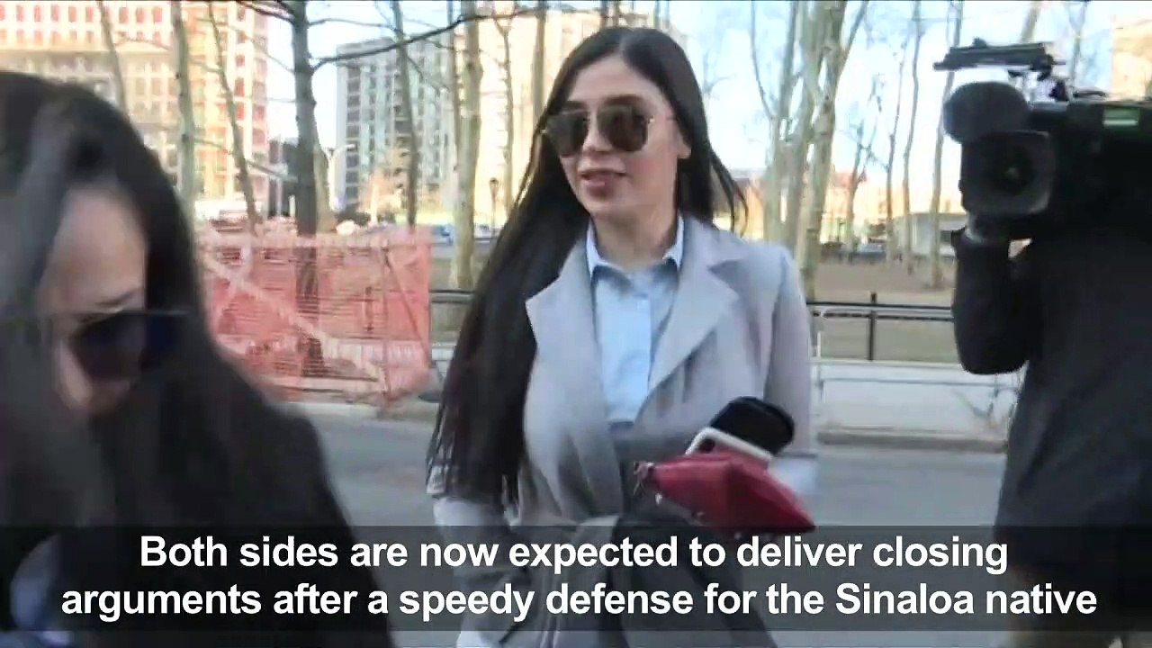 El Chapo's wife, lawyers arrive at court for closing arguments
