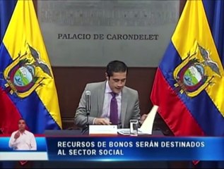 Ministro de economía explica emisión de bonos soberanos
