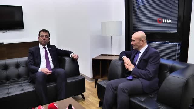 İmamoğlu'na CHP'nin İzmir Büyükşehir Belediye Başkan Adayı Tunç Soyer'den Destek Ziyareti