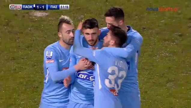 1-1 Dimitrios Manos Goal- PAOK vs PAS Giannina- 30.01.2019 [HD]