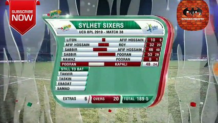 Sylhet Sixers vs Rajshahi Kings fast batting sylhet sixers  highlights