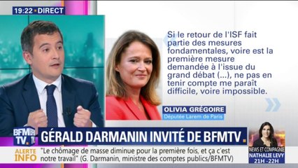 Gérald Darmanin: "Quand on supprime l'ISF, on aide l'économie et donc l'emploi"