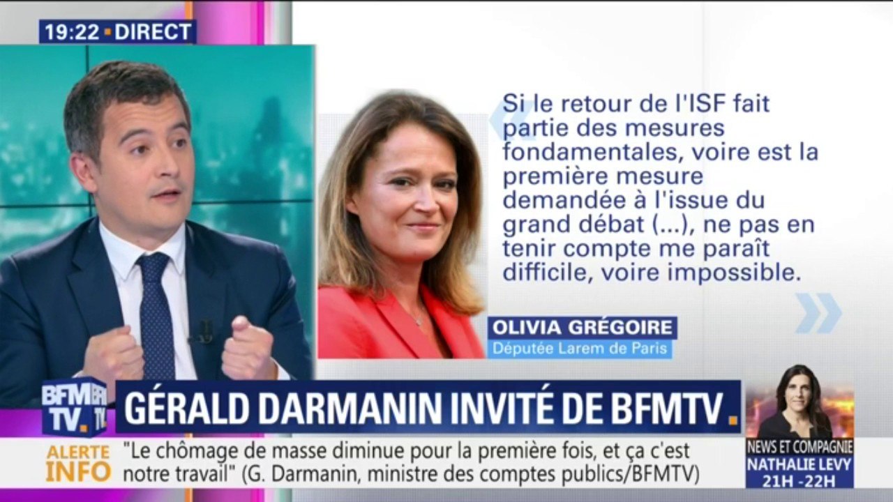 Gérald Darmanin: "Quand on supprime l'ISF, on aide l'économie et donc l'emploi"