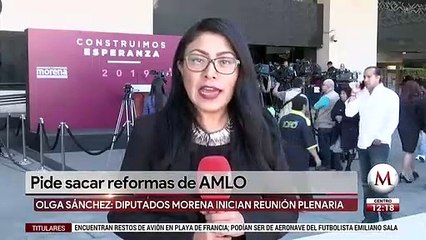Sánchez Cordero pide a diputados de Morena apoyar reformas de AMLO