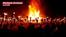 Spectacular Viking Festival Comes To Fiery End With Burning Of Longboat