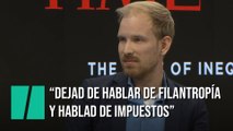 La intervención del historiador Rutger Bregman en el Foro de Davos