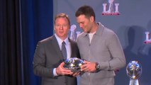 Roger Goodell hands Tom Brady the Super Bowl LI MVP trophy