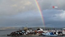 Çanakkale Boğazı'nda Gökkuşağı Manzarası, Görenleri Hayran Bıraktı