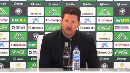 Simeone habla en rueda de prensa tras el Betis - Atlético de Madrid