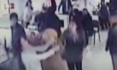 Nüfus memuruna saldırı kamerada