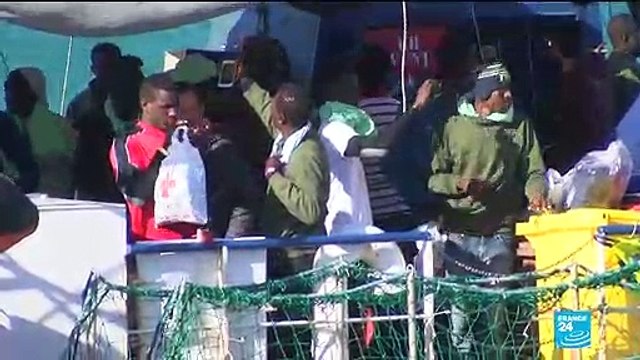 Migrant rescue boat carrying 47 refugees docks in Sicily