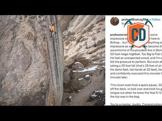 Terrifying 50ft High Boulder Gets Repeated | Climbing Daily Ep. 1345