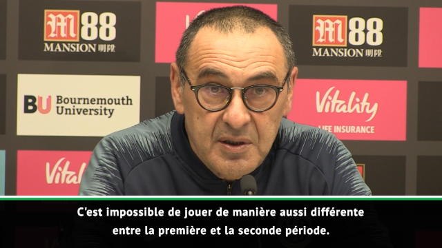 24e j - Sarri : Je voulais parler aux joueurs seul, j'avais besoin de comprendre