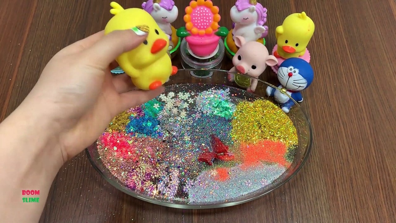 MIXING MAKEUP AND GLITTER INTO CLEAR SLIME || MOST SATISFYING SLIME VIDEOS