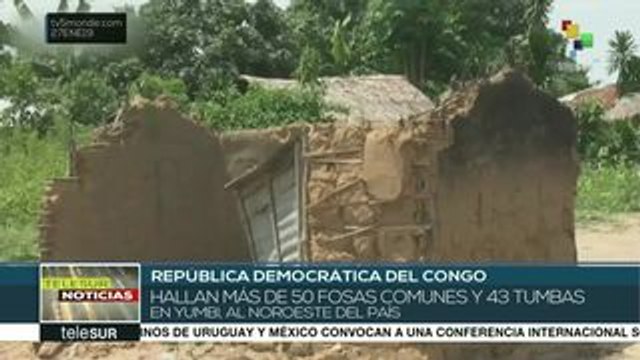 Hallan 50 fosas comunes y 43 tumbas en República Democrática del Congo
