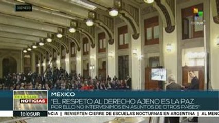 Pdte. mexicano: Entre los países el respeto al derecho ajeno es la paz