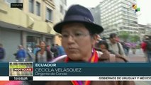 Ecuador: trabajadores marchan contra políticas laborales del Gobierno