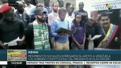 Movimientos sociales en Kenia se solidarizan con el presidente Maduro