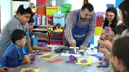 Tatili fırsat bilen çocuklar kendi oyuncaklarını yapıyor