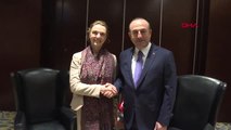 Dha Dış Bakan Çavuşoğlu, Bükreş'te, Hırvatistan Dışişleri Bakanı Marija Pejçinoviç-Buriç ile Görüştü