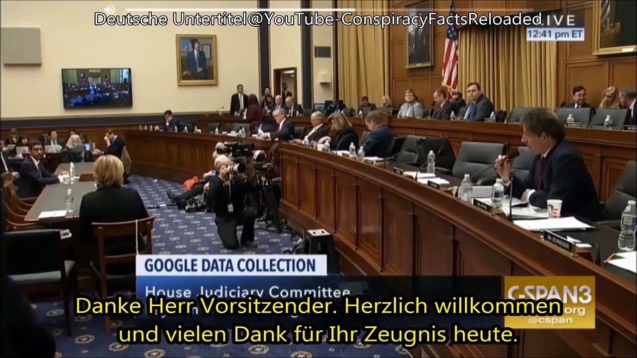 Google CEO Ausschussanhörung über PizzaGate-Videos auf YouTube. (Deutsch)