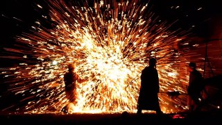 Molten Iron Throwing Festival 2019 - Nuanquan, China