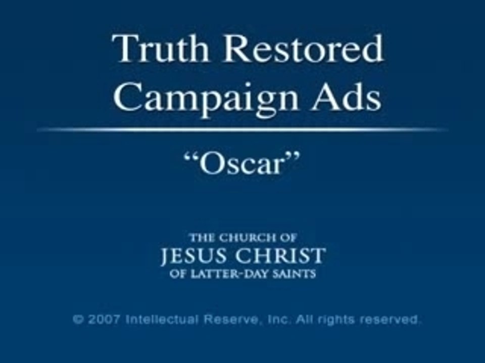 Oscar, a Mormon: Families Should Be Eternal