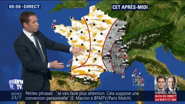 De fortes pluies attendues sur la Côte d'Azur et la Corse ce vendredi