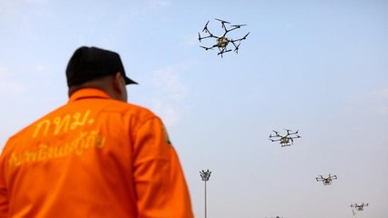 Thai officials deploy drones to battle air pollution, schools closed