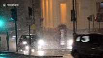Snow batters central London as polar freeze sweeps across Britain