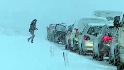 Snow causes travel chaos in the South West of England