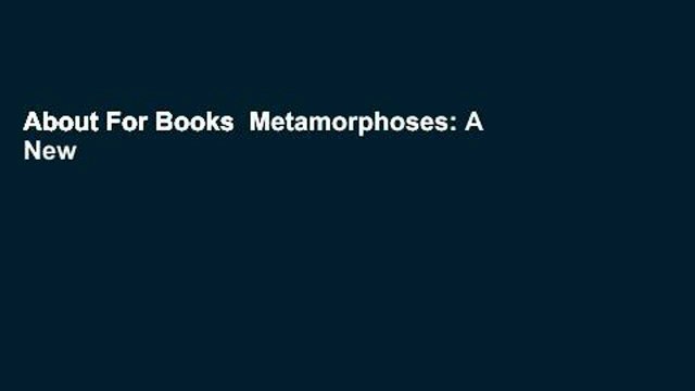 About For Books Metamorphoses: A New Verse Translation (Penguin Classics) Complete