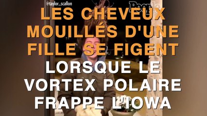 Cette fille va regretter d'être sortie les cheveux mouillées à Chicago !