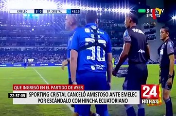 Cristal canceló amistoso con Emelec tras escándalo de hincha ecuatoriano