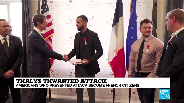 Americans who prevented terrorist attack become French citizens