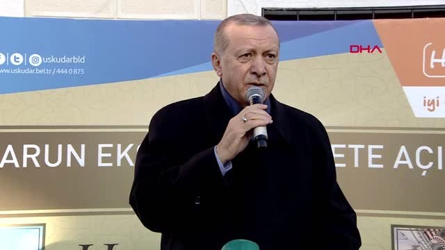 İstanbul- Cumhurbaşkanı Erdoğan, Hacı Harun Ekşi Camisi Açılışında Konuştu