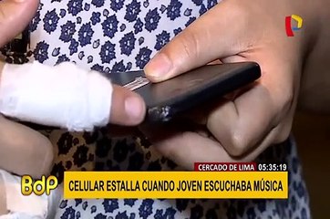 Cercado de Lima: Joven quedó herida tras explotar su celular