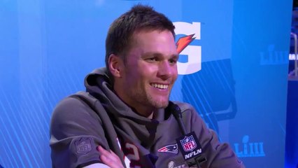 Tom Brady speaks at 2019 Super Bowl Media Night