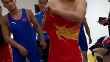 wrestler weight check before competition