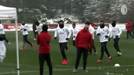 Allenamento sotto la neve