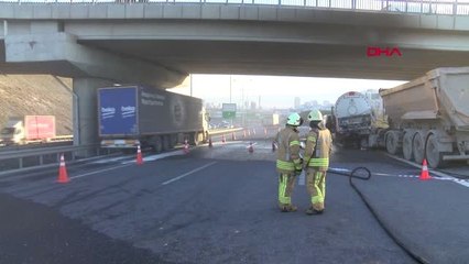 İstanbul Kuzey Marmara Otoyolu'nda Trafik Tek Şeritten Veriliyor 1