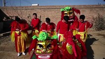 Chine: répétitions des danses du lion avant le Nouvel An